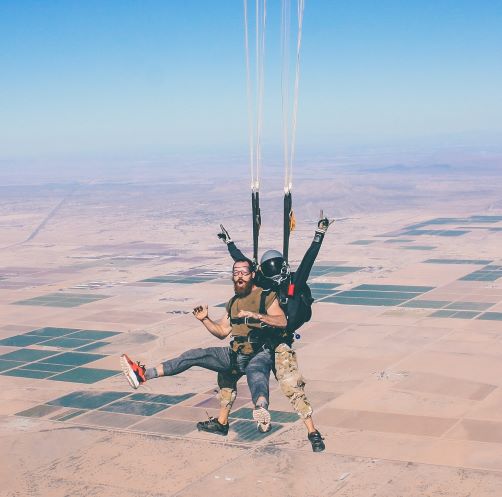 Building trust sky diving photo